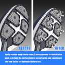 25 Pcs Golf Spikes Replacements Set with 20 Golf Shoe Cleats and 5 Spike Tool for Lawn Cricket Shoe Player Lover (Grey)