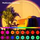 Bavcieu Sunset Lamp Projection Led Lights with Remote, Multicolor Night Light 360 Rotation Rainbow Lights 4 Modes Setting for Photography/Selfie/Party/Home/Living Room/Bedroom Decor, Gifts for Women