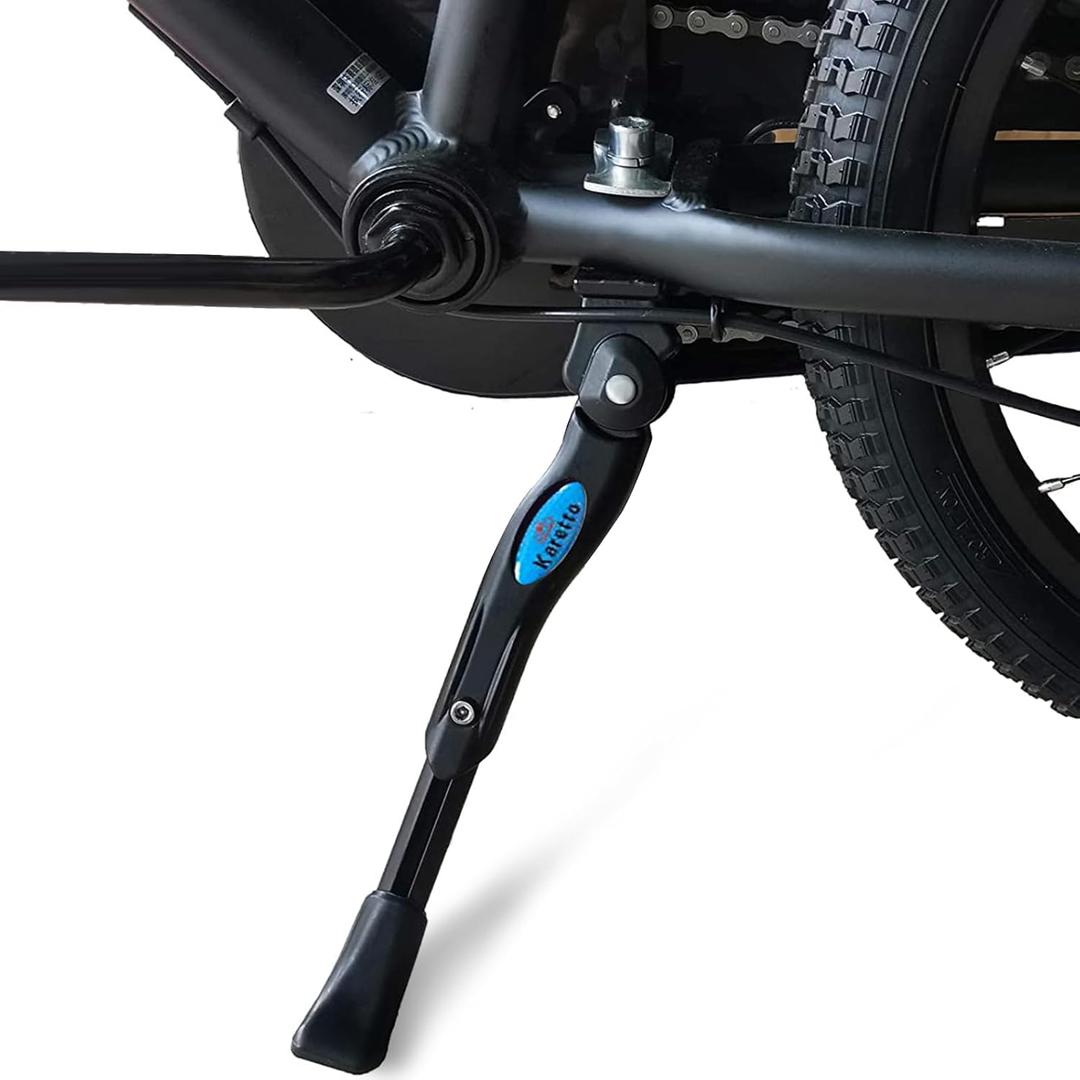 Adjustable Aluminum Alloy Bicycle Kickstand - Center Mount, Supports 16-22 Inch Mountain & Road Bikes