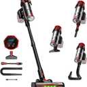 Cordless Vacuum Cleaner for Milwaukee Battery, 45KPA 400W Self-Standing Stick Vacuum with Green Dust Light, Anti-Tangle Brush Lightweight Vacuum for Home, Garage, Workshop, Pet(Battery Not Included)