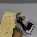 Projection Alarm Clock for Bedrooms Ceiling, Digital Clock Radio with USB Charger Port, Temperature & Humidity Display, 7.3 Large LED Display,12/24H,Snooze,Dual Loud Clock- 4 Dimmer (Black)