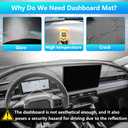 RSLUX Dash Cover for Toyota RAV4 Accessories 2026 Dashboard Cover Mat Non-Slip Center Console Protector Mat Sunshade Carpet Cover Pad Custom Fit, All Gray
