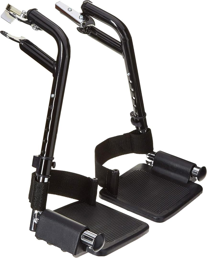 Swing Detachable Footrests for Alum Transport Chair, Red, 4 Pound
