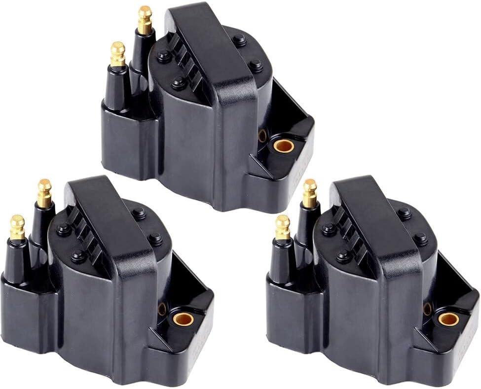 ECCPP 3 Pcs Ignition Coils Pack DR39 D555 C849 Compatible with for Buick/Cadillac/Chevy/GMC/Isuzu/Oldsmobile/Pontiac 1986-2009 3.8L V6 Replacement for C1316 D545 C849 DR39 5C1058 E530C D555