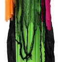 Haunted Hill Farm Life-Size 6-Ft Scary Talking Clown Halloween Animatronic with Motion and Touch Activated Lights and Sounds, Battery Operated Indoor or Covered Outdoor Creepy Halloween Decorations