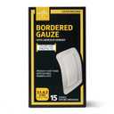 Medline Sterile Bordered Gauze, 3" x 6" with 1.5" x 4" Pad (Pack of 15)