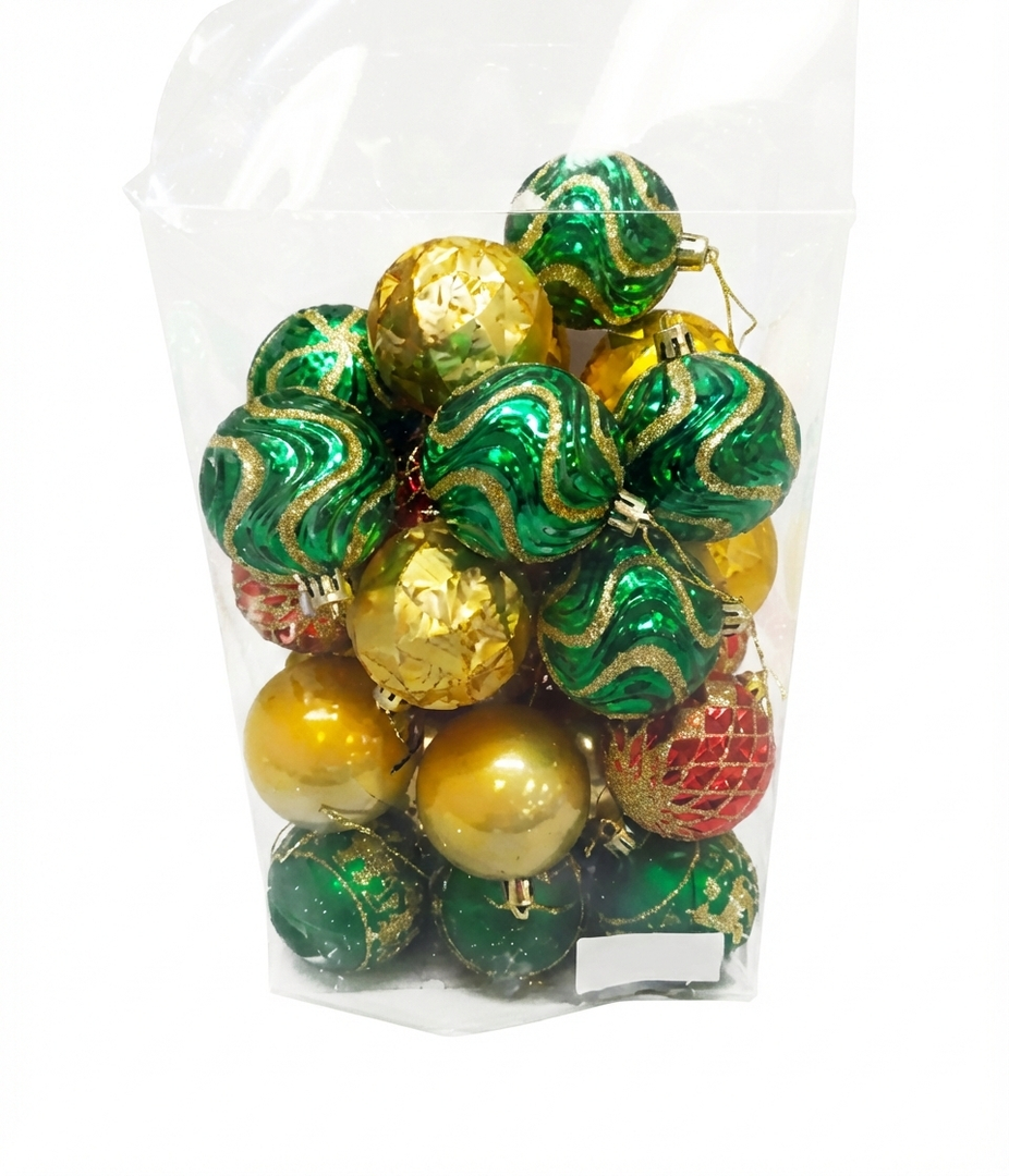 30ct Christmas Ball Ornaments Shatterproof Christmas Hanging Tree Decorative Balls for Party Holiday Wedding Decor Burgundy Champagne, 2.36", 60mm