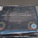 Hearth & Harbor Container-Hard Shell Christmas Bag with Interior Pockets, Dual Zipper and Handles-Premium Wreath Storage Organizer Box, 30", Blue (Pack of 2)