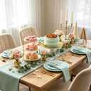 60pcs Mint Green Plastic Plates - Baroque Dinner Plates Including 30 Green Plates Disposable10.25inch, 30 Dessert Plates 7.5inch for Upscale Wedding/Party