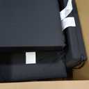 Outdoor Chair Cushions Set of 6, 18.5 x 16 Inch Patio Chair Cushions, Water Resistant, Non-Slip Ties (Black)