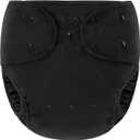 Littleforbig Washable Adjustable Reusable Waterproof Primary Comfort Cloth Adult Diaper Wrap Cover One Size Black