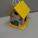 Spring Melody Bluebird House, Composite Material Nesting Box, Hanging Birdhouse for Blue Bird, Squirrel Proof Birdhouse for Outside, 10 Years Water Proof Weatherable, Pole Mountable (Yellow)