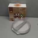 2 Pack 2 Tier Lazy Susan Turntable Organizer  9.05 Rotating Spice Rack Organizer for Cabinet, Pantry, Tabletop & Counter  Clear Acrylic Lazy Susan for Kitchen, Bathroom & Vanity (Large, White)