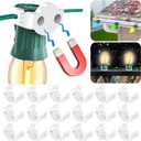 110PCS Magnetic Christmas Light Clips, C7/C9 Christmas Light Clips, Extra Strong Magnetic Christmas Lights Hooks for String Light Outdoor Patio Lighting, Metal Surface Roof Fence Railing Gutter, Clear (110PACK)