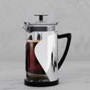 French Fress Coffee MakerStainless Steel Coffee Press,Durable Coffee Pot With Scale Line,4 Level Filtration System,Heat Resistant Borosilicate Glass