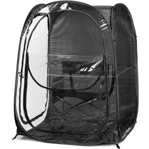 WeatherPod The Original Shark Tank MyPod 1-2 Person Pop-Up Pod - Stay Warm, Dry, and Out of The Sun - Weather Pod for Sports, Rain, or Wind (Black, 46" L x 46" W x 59" H)