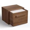 Ourmed Life Walnut Wooden Face Towel Holder Box, Moisture-Resistant Storage Organizer for Bathroom, Includes 50 Ct Disposable Facial Towelettes, 12''x10'' Biodegradable Clean Cloths for Sensitive Skin