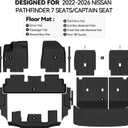 Floor Mats for 2022-2026 Nissan Pathfinder 7 Seats/Captain Seat