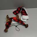 SCENEREAL Dog Christmas Outfit - Elk Hat and Buffalo Scarf Costumes Set for Large Dogs, Funny Pet Xmas Holiday Outfits Clothes, Puppy Cosplay Party Apparel Accessory