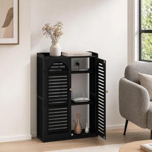 lesolar WiFi Router Storage Cabinet, Router Organizer with Adjustable Shelf | Floor Standing Modem Cable Management Hider, Modem Box Electronics Enclosure for Living Room, Office and Bedroom