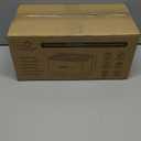 Culinary Couture White Bread Box for Kitchen Countertop with Bamboo Lid - Large BreadBox for Homemade Bread - Storage BreadBox with Cutting Board Lid (Brown)