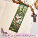4PCS Fantasy Art Bookmarks, 5"  1.5" PVC Stained Glass Art Book Marker, Romantasy Inspired Bookish Gifts for Book Lovers