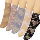 Lace Ankle Socks For Women - 5Pairs ruffle socks women - Fishnet Ankle Women Socks 5-11