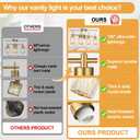 Modern Crystal Bathroom Vanity Light, 4-Light Gold Bathroom Light Fixtures Over Mirror, Crystal Vanity Light with Brushed Gold Finish (Bulbs Not Included)