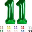 Number Balloons Big 11 11st Birthday Dark Green Party Decorations for Women Men, 40 In 11st Balloons for Engagement, Wedding, Celebration Party, Graduations, Photo Shoot