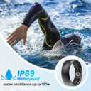 Smart Ring for Men Women Health Tracker with Heart Rate, Blood Oxygen, Blood Pressure, Sleep Monitoring, Fitness Step Tracking, IP69 Waterproof Rings for iPhone and Android,Up to 7-Day Battery Size 12