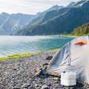 Collapsible Water Container with Spigot, 25.3 Gallon BPA Free Camping Water Storage Jug Carrier for Outdoors Hiking Backpack RV&Emergency, Survival Water Canteen-Portable Foldable Transparent