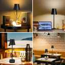 Cordless Table Lamp,LED Battery Operated Desk Lamp, 5400mAh 72 Hours Rechargeable Modern Nightstand Lamp with Touch Control,Portable Bedside Lamps for Nightstand,3 Color Dimming