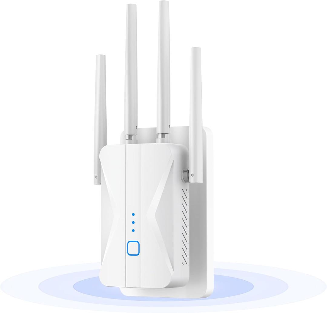 ROQRL 2026 WiFi Extender AC1200 Dual Band 5GHz/2.4GHz Signal Booster Up to 15,999 Sq.ft, 3-in-1 Wireless Repeater Router Amplifier for Home with Ethernet Port