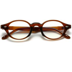 Retro Small Round Glasses for Women Men Fashion Round Blue Light Glasses Small Face Nerd Eyeglasses (Clear Brown)