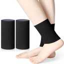 Zomiboo 2 Pcs Ankle Gel Sleeves Padded Socks Skateboard Accessories Ankle Pads Compression Sleeve Protector Brace for Skating Riding Ski Protection Foot Support Socks(Black)