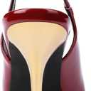 Women's Slingback 3In Kitten Heel Comfortable Closed Toe Pumps Dress Shoes for Women (6.5, Cap Wine Patent)