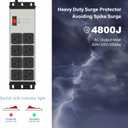 CCCEI 2PCS Heavy Duty Power Strip Surge Protector 20 AMP, 8 Outlets 12 Gauge Industrial Shop Garage Metal Multiple Outlets, 6 FT Extension Cord 5-15P Adapter High Amp 6-20R T-Slot 20a for Appliance