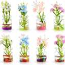 Zkptops 8Pcs Car Dashboard Decorations for Women Girls Cute Interior Car Accessories with Mini Flowers Vase Shells Conch Aesthetic Kawaii Rearview Mirror Ornament Funny Interior Decor for Gifts