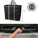 CleverMade Collapsible Laundry Caddy Foldable Laundry Hamper & Tote, XXL 64L Pop-Up Laundry Basket with Handles, Space-Saving Laundry Organizer for Home, Dorm, Closet & Travel, 2 Pack - Black Gray