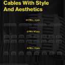 EZDIY-FAB Shield Cable Comb Kit for 16AWG, 18AWG PSU Cable Extension,Includes 4 x 24P + 16 x 8P + 8X 6P-Black