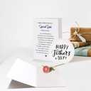 4 x Chenive Happy Father's Day Card for Special Dad, Father's Day Thank You Card from Son Daughter, Thankful Fathers Day Gift from Kid, Poem Fathers Day Cards for Daddy