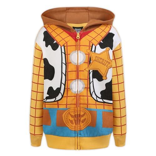 Disney Toy Story Woody or Buzz Lightyear Boys Zip Up Hoodie for Toddler and Little Kids Dark Yellow 2T