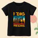 Toddler Kids First Day of Preschool Shirt Pre K Shirts for Girls Boys Hello Prek Tshirt Back to School Cotton Tee 2T 3T 4T (Black)