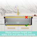 AWOKE Sink Protectors for Kitchen Sink - 26"x 14" Sink Mat - Heat-resistant Easy-clean Silicone Sink Mat - for Protection of Stainless Steel Sink - with Center Drain (Grey),Kitchen Sink Accessories