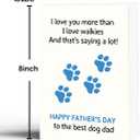 Fathers Day Card for Dog Dad, Father's Day Card Gift from Dog Dad