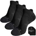 Hylaea Mens No Show Socks for Running Athletic, No Blister Moisture Wicking Anti-Odor Coolmax Sport Socks, Cushion Padded, Breathable, Black, 2 Pack, Large, 5Psc