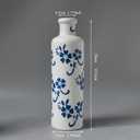 JHDACEDECO Blue and White Floral Ceramic Vase Set, 3 Pieces Small Flower vase for Home Decoration, Modern Farmhouse Decoration, Living Room,Table Shelf