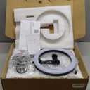 LUXSURE Ring Light Tripod for iPhone,Ring Light with Stand and Phone Holder,LED Overhead Camera Mount with Casters,Phone Tripod with Light and Remote for Video Recording/Live Stream/Cooking