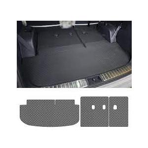 Trunk Mat Backrest Mat Compatible 2020 2024 2025 Hyundai Palisade Custom Fit PU Leather Cargo Liner Rear Backrest Protector Weather Cargo Mats, 3 Pieces