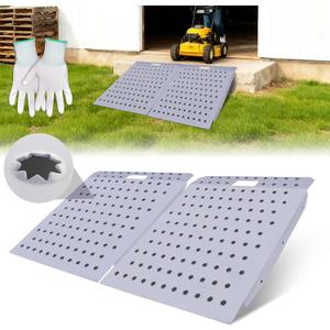 W&JWN Shed Ramp for Riding Mower 2PCS Ramps for Sheds 29" Lx48 W Shed Ramp 1600 LBS Anti-Slip for Garages Barns ATV Shed Entrance Motorcycles Lawn Mower